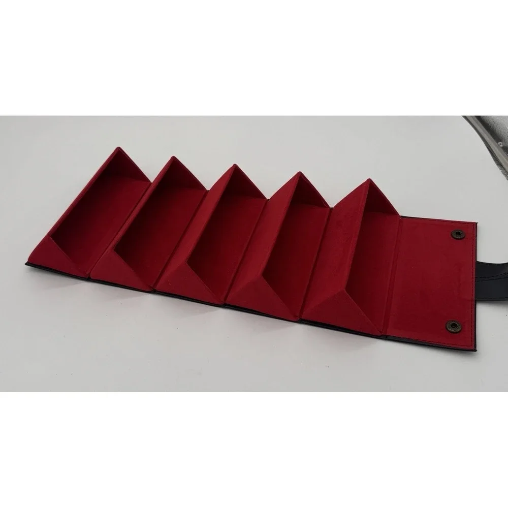 5 Slot Hanging Sunglasses Organizer‎ Travel Case Black Red Storage NWOT
